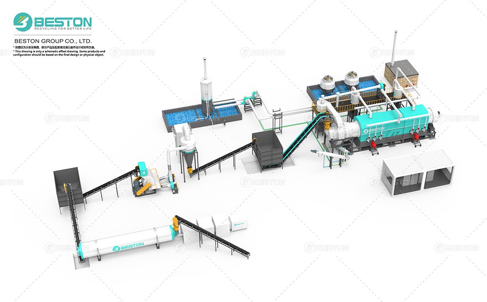 BST-50炭化設備+定制烘干機+破碎設備